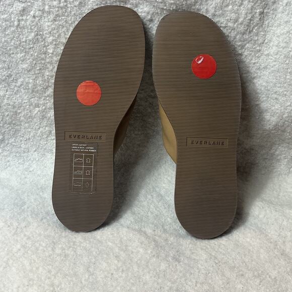 Everlane The Day Leather Crossover Sandals Light Brown Women Sz 6 Slip On Slide - Picture 8 of 10